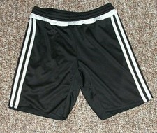 "A " ADIDAS MEDIUM MIDNIGHT BLACK with white stripes shorts