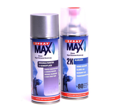 SprayMax Lackspray Set für Opel 369 rio verdegrün met. mit 2K Klarlack 687208