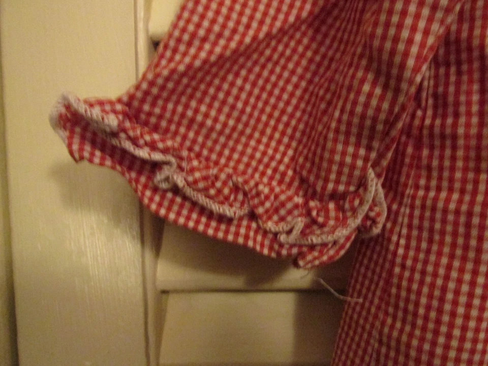 Sweet Dreams Niñas Navidad Papá Noel Vestido Rojo Guinga Manga Larga Ropa de Dormir 24M Foto 4 de 4