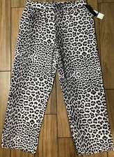 Donna Karan Sleepwear Loungewear Pants Women’s Size XL Sweater Knit Animal Print