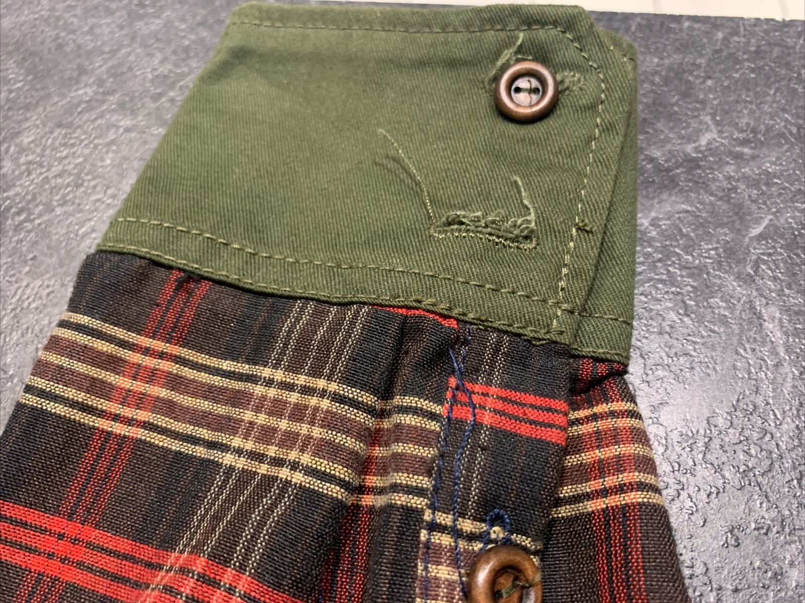 Men’s Preme Plaid Patch Button Down Long Sleeve S… - image 9