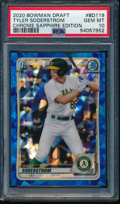 PSA 10 TYLER SODERSTROM 2020 Bowman Chrome Draft Sapphire 