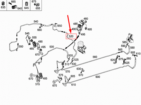 MERCEDES-BENZ SL R231 High-Pressure Line A2313200454