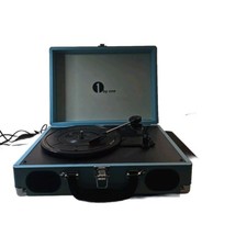 1 By One Vintage Turntable Turquoise Blue - No Power Adapter Included