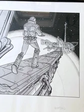Moebius (Jean Giraud), Space Scene, 1980s, Lithograph, Signed