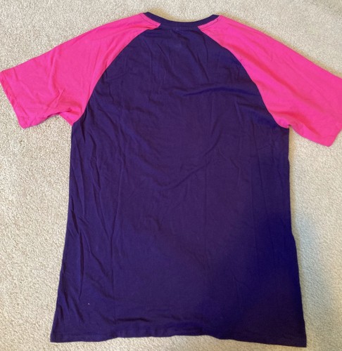 2016-17 Barcelona Nike Training Tee. Purple with pink sleeves. Size: Mens Medium - Picture 2 of 5
