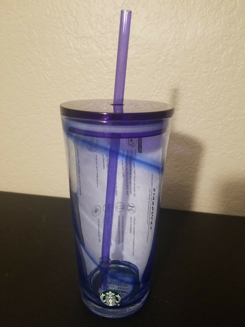 starbucks blue glass tumbler