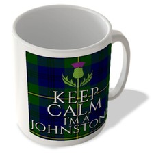 Keep Calm I'm a Johnstone - Johnstone Tartan - (Thistle) - Scottish Mug