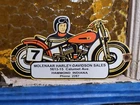VINTAGE HARLEY DAVIDSON PORCELAIN SIGN MOLENAAR MOTORCYCLE SALES SERVICE DEALER!