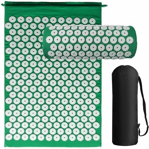 Acupressure Massager Cushion Mat Set Body Pain Relieve Mat and Pillow Inc Bag - Picture 17 of 73