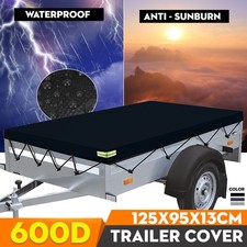 4 ft x 3 ft Black Strong Fully Waterproof 4'x3' Trailer Cover High Quality 600D