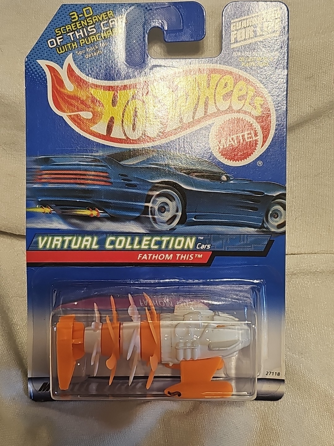 Hot Wheels 2000 Virtual Collection #152 Fathom This white/orange,ex.card