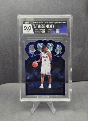2020-21 Panini Crown Royale - Tyrese Maxey #96 Blue Crystal /99 (RC)