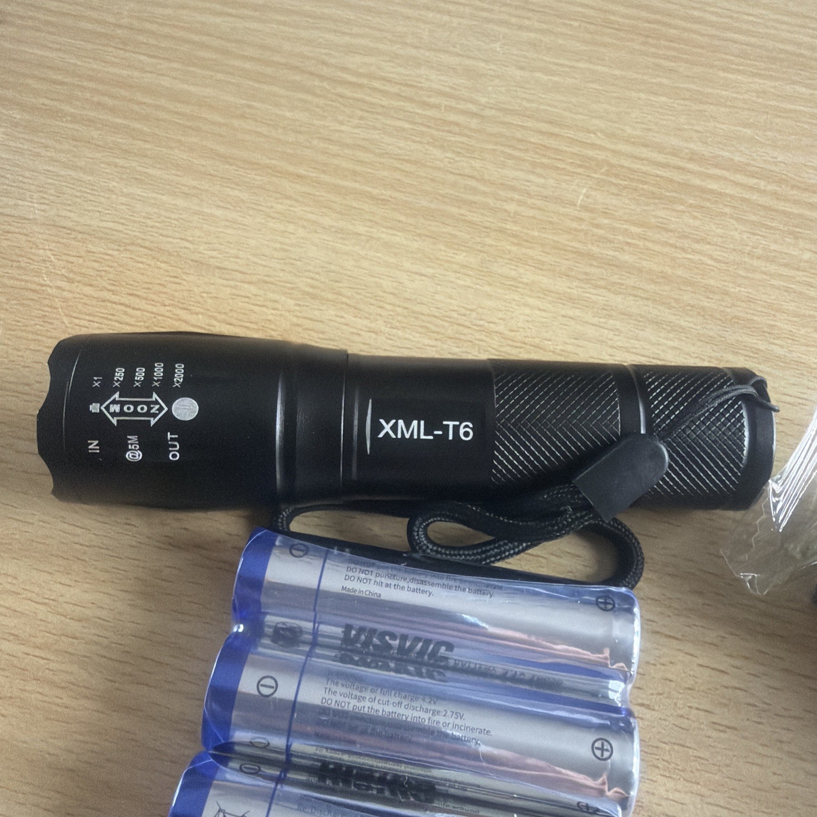 LED Torch Battery Powered With Rechargeable Batteries And Charger image 9