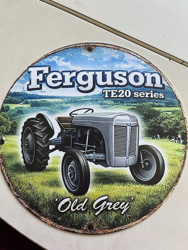 Old Gray Ferguson TE20  Sign