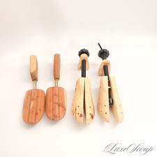 SET X2 SCHWERE anonyme natürliche ungefärbte Holz Schraubstiefel Schuhspanner NR