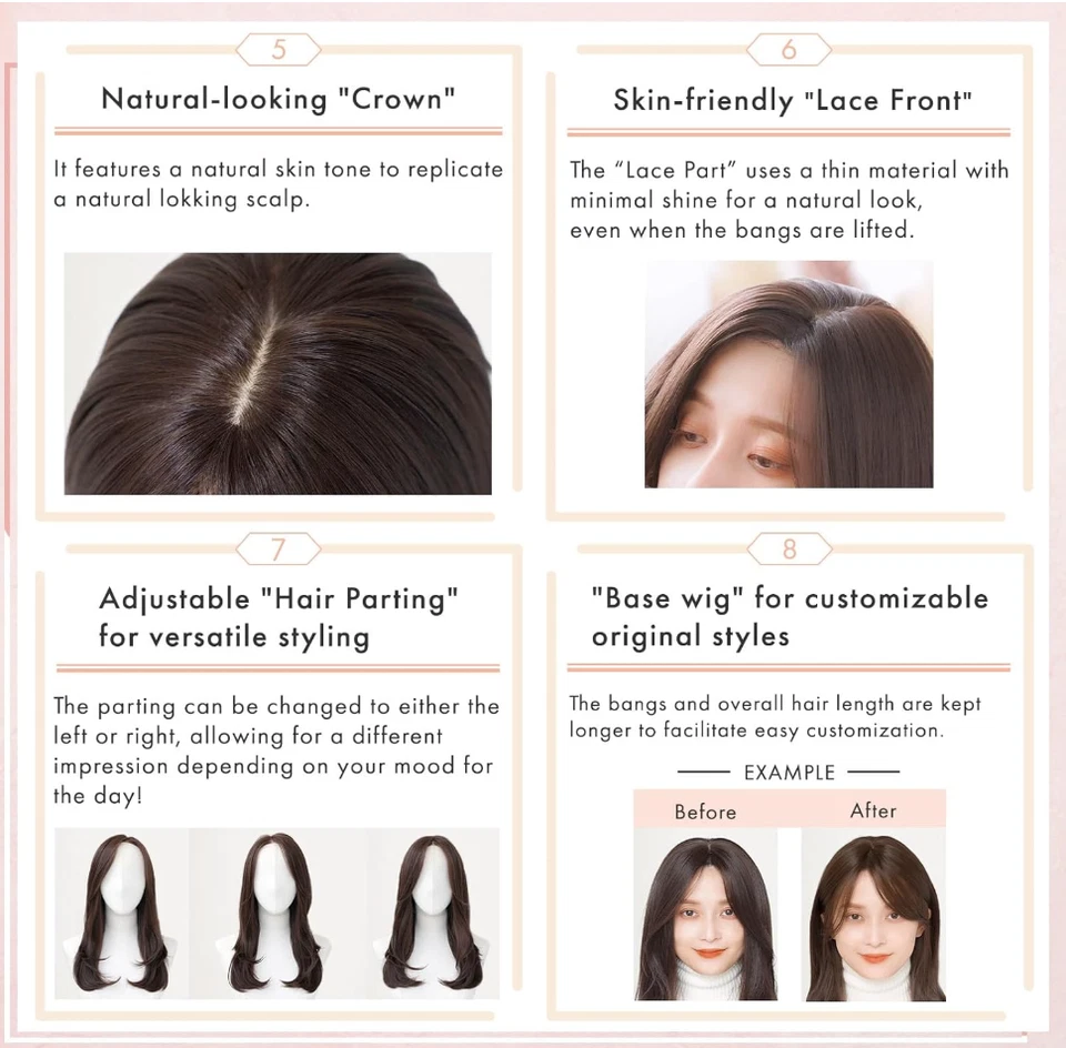 Handmade medical grade dark brown Asian wig from leading Japanese maker - Image 3 of 4