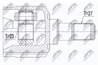 NTY Gelenksatz, Antriebswelle NPW-HY-531 FüR Hyundai