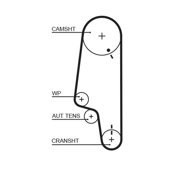 GATES-OE 5427XS Timing Belt for SEAT,VW