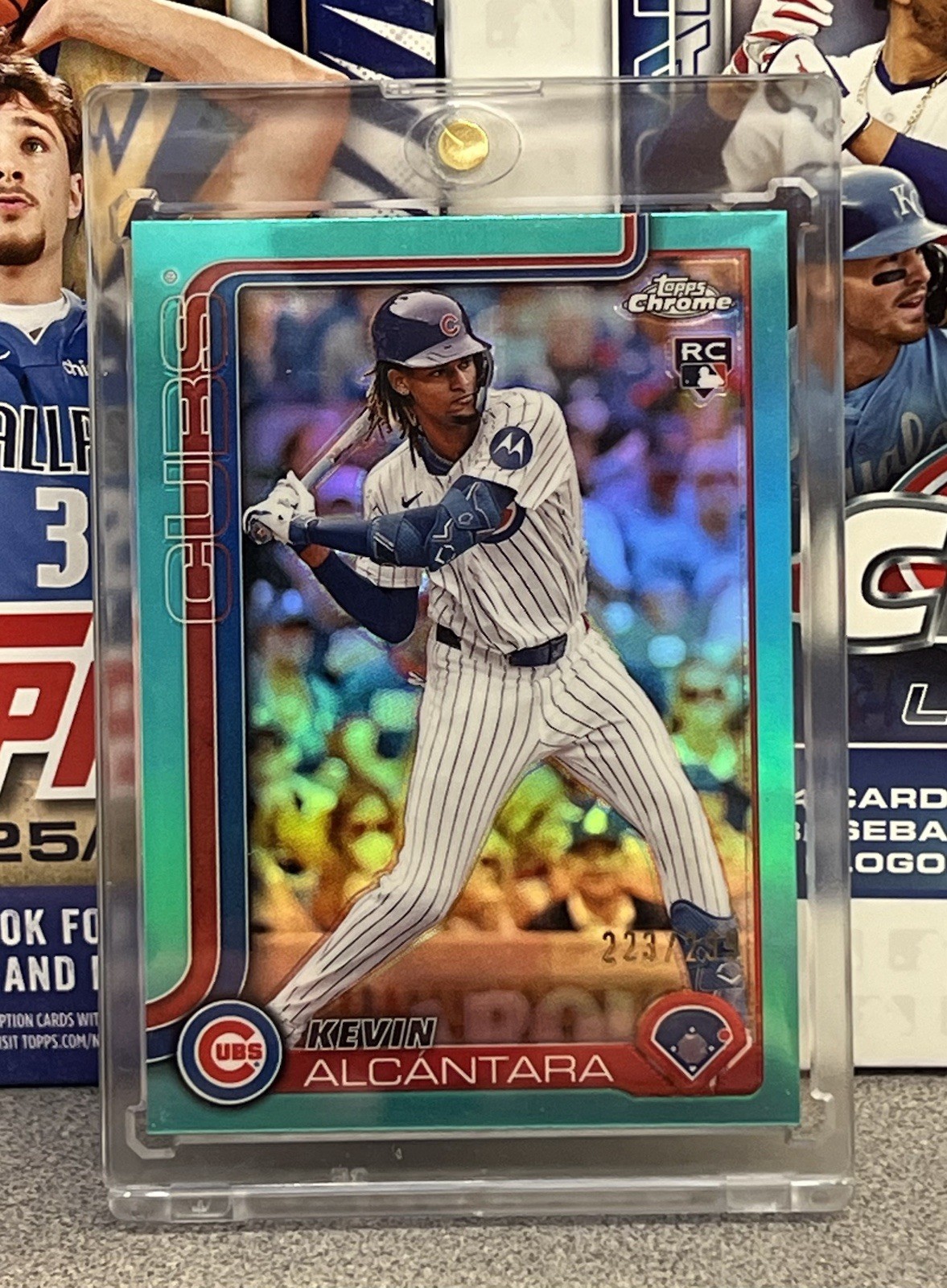 2025 Topps Chrome Kevin Alcantara RC 173 Teal Refractor Rookie 223/299 Cubs