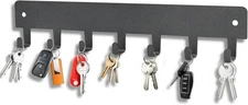 1 Pack Key Holder for Wall Adhesive, Key Holder On Wall with 7 Hooks Key 