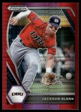 2021 Panini Prizm Draft Picks Prizms Red and Purple Hyper #133 Jackson Glenn BB