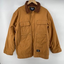 Vtg Walls Blizzard Pruf Duck Canvas Field Coat Men L Y2K Work Brown Quilted
