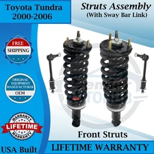 Monroe OEM Front Struts W/ Sway Bar For 2000-2006 Toyota Tundra Lifetime Warran.