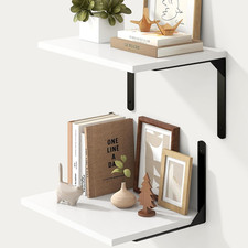 Floating Shelves for Wall, 12 Inch Deep Floating Shelves Set of 2, Wall Mounted