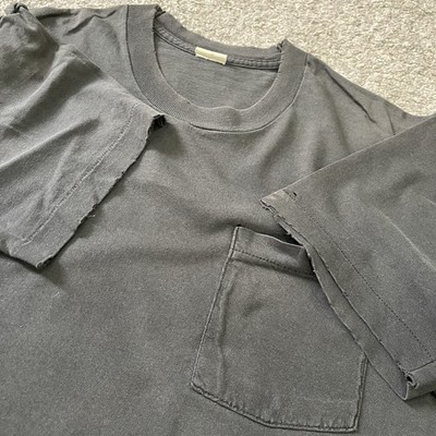 Vintage Fruit Of The Room Pocket T shirt Single Stitch Sz M USA 90s Distressed