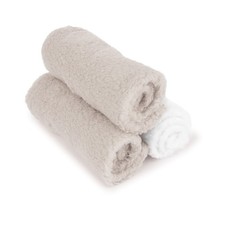 3 Microfibre Baby Cloths 28 x 28cm Reusable, Washable Unscented Cloths - Grey