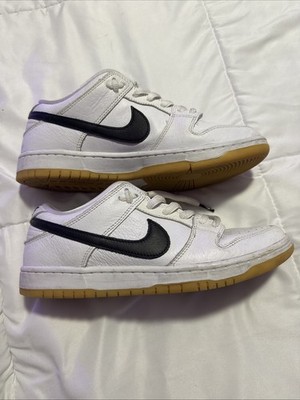 Nike SB Dunk Low Pro White Gum Black CD2563-101 Men's US Size 8.5
