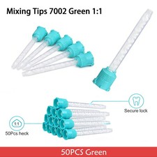 50PCS Dental Impression Mixing Tips 7002 Green 1:1 Dental Mixing Tips New
