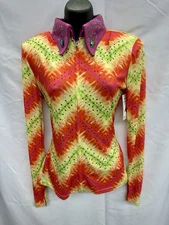 Western Show Shirt By Western Collection - Sunburst Pink