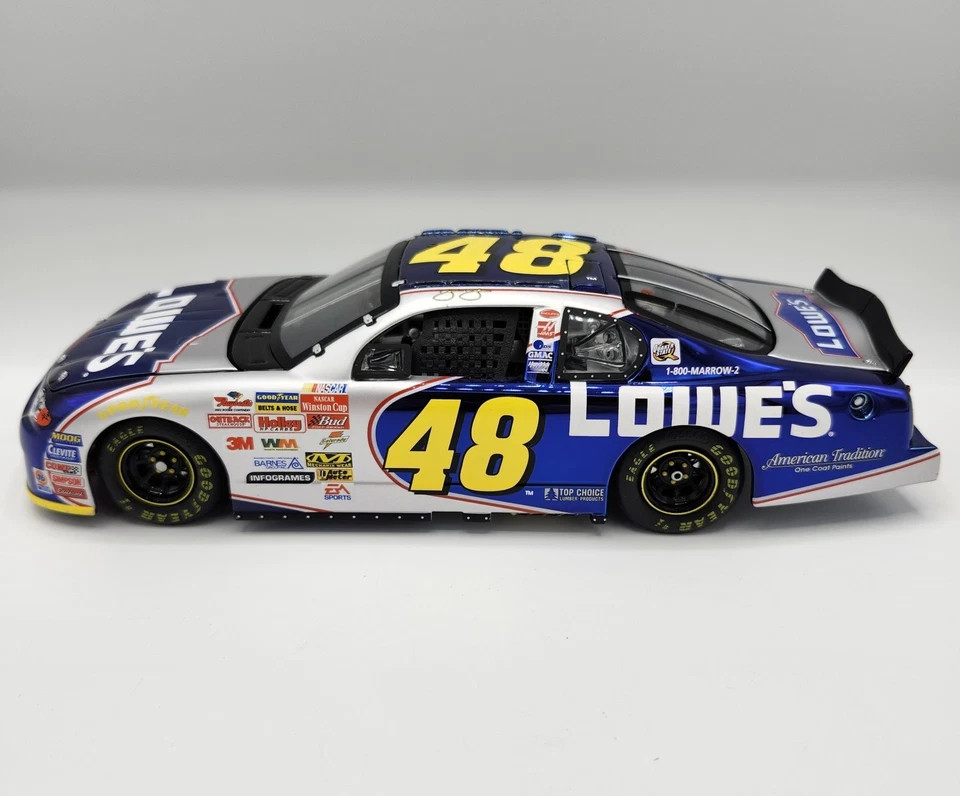 Jimmie Johnson #48 Lowe’s Blue Chrome ROOKIE YEAR 2002 Team Caliber 1/24 Diecast - Image 4 of 4