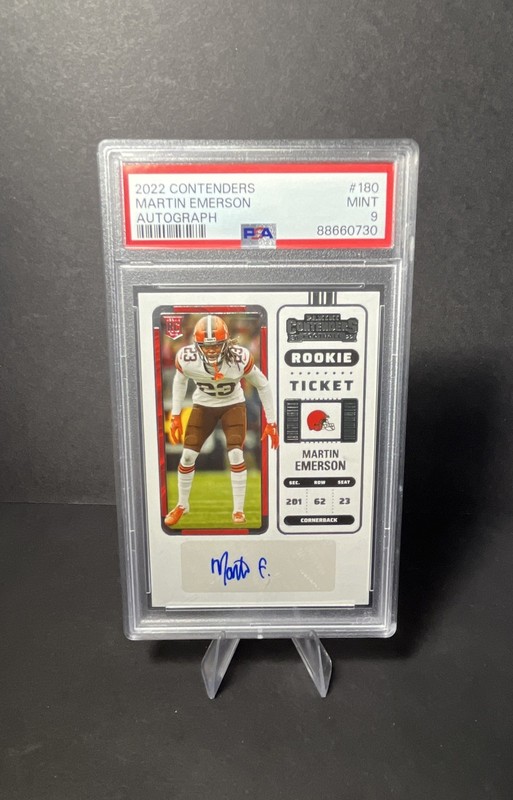 Martin Emerson - 2022 Contenders #180 - Rookie Ticket Auto - PSA MINT 9