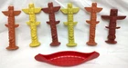Vintage Marx Playset Fort Apache & Western Sets Indian Totem Poles w/ Canoe