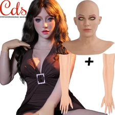 Realistic Silicone Female Face Mask Crossdresser Head Mask For women For Cosplay