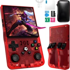 R36MAX Handheld Game Console, 40000+ Games Retro Gaming Console, 256GB TF Card M
