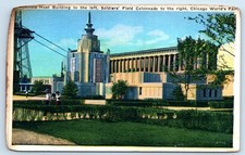 Illinois Host Building & Soldiers' Field - Chicago World's Fair 1933 Postcard