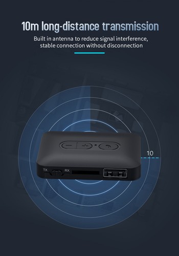 2-in-1 Wireless Bluetooth 5.4 Transmitter Receiver Adapter Audio 3.5mm Jack AUX - Afbeelding 4 van 11
