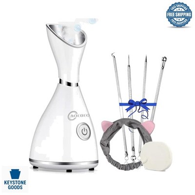 Nano Ionic Face Steamer with Stainless Steel Skin Kit & Accessories