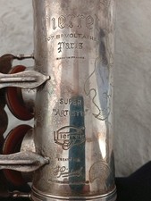 Pierret Super Artiste 207Bd -Voltaire -Paris Saxophon Versilbert Und Graviert 