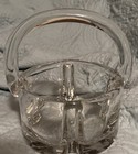 Vintage Clear Glass Basket With Handle Planter Display Candy Dish Decor Spring — photo 2