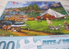 300 Piece Ali Innis Art Puzzle "Lakeside Camping" Large Format 18"x24"