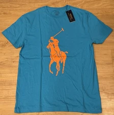 Polo Ralph Lauren Men’s Classic Fit Graphic Big Pony Logo T-Shirt Tee Blue NWT L