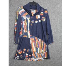 Parsley  Sage Tunic Cowl Neck Medium Patchwork