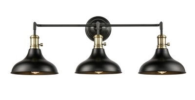 Innovations Lighting 443SW-3W-14-37 Metro Vanity Metro 3 Light - Black