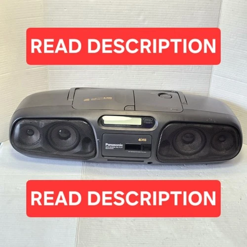 Panasonic RX-DS45 Retro Boombox 4.4 PDS CD Tape Radio CD RARE Vtg 90s (AS IS)