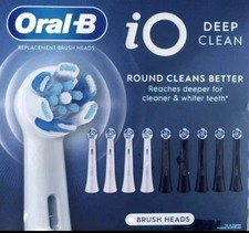 (8) Black ORAL-B  iO Deep Clean Toothbrush Re...